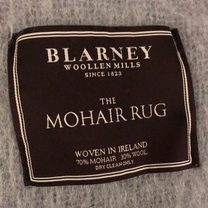 Blue Mohair & wool blanket purchased in Ireland
